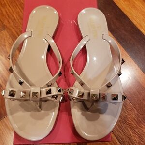 Rockstud PVC Thong Sandals